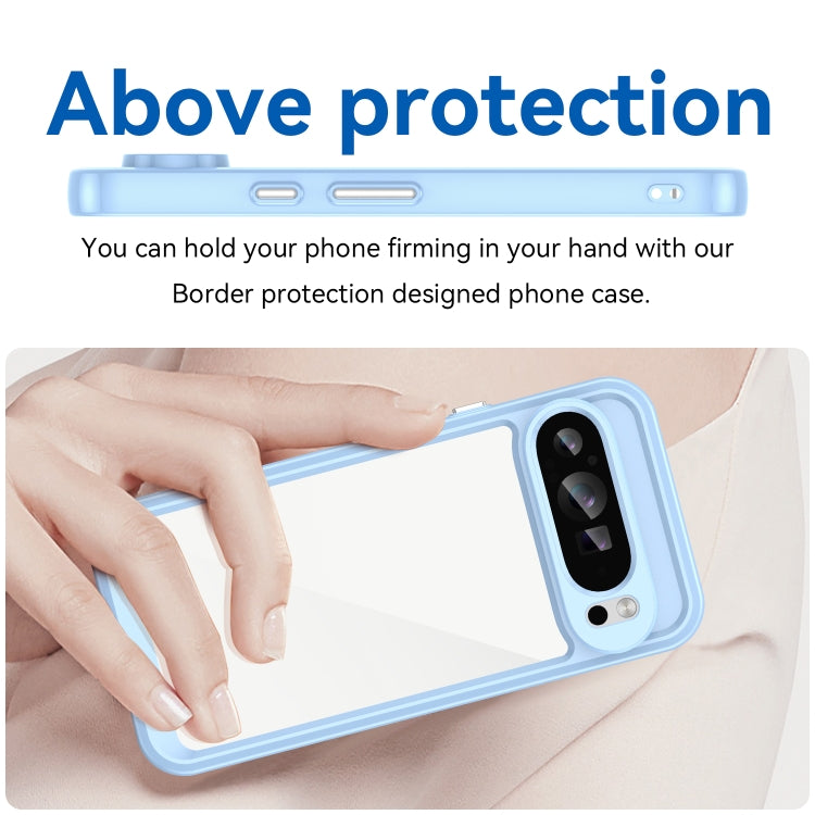 For Google Pixel 9 Pro Colorful Series Acrylic Hybrid TPU Phone Case(Blue)