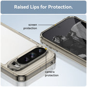 For Google Pixel 9 Pro Colorful Series Acrylic Hybrid TPU Phone Case(Transparent Grey)