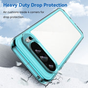 For Google Pixel 9 Pro Colorful Series Acrylic Hybrid TPU Phone Case(Transparent Blue)