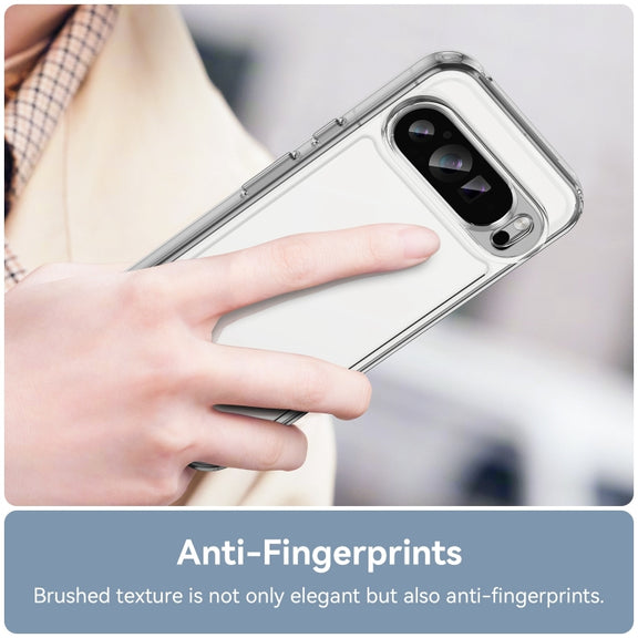 For Google Pixel 9 Pro Colorful Series Acrylic Hybrid TPU Phone Case(Transparent)