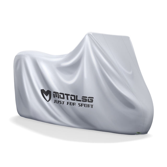 MOTOLSG Motorcycle Water-resistant Sunproof Dustproof Thickening Cover, Size:XXL(Silver)