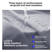 MOTOLSG Motorcycle Water-resistant Sunproof Dustproof Thickening Cover, Size:XL(Silver Black)