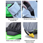 MOTOLSG Motorcycle Water-resistant Sunproof Dustproof Thickening Cover, Size:XL(Silver Black)