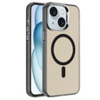 For iPhone 15 Electroplated IMD Magsafe PC Hybrid TPU Phone Case(Black) - iPhone 15 Cases by PMC TechLife | Online Shopping South Africa | PMC TechLife
