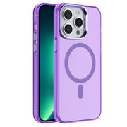 For iPhone 13 Pro Electroplated IMD Magsafe PC Hybrid TPU Phone Case(Purple)
