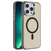 For iPhone 13 Pro Electroplated IMD Magsafe PC Hybrid TPU Phone Case(Black)