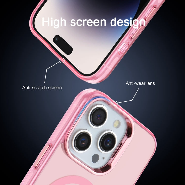 For iPhone 11 Electroplated IMD Magsafe PC Hybrid TPU Phone Case(Pink)