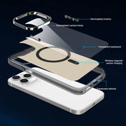 For iPhone 11 Electroplated IMD Magsafe PC Hybrid TPU Phone Case(Black)