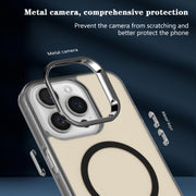 For iPhone 11 Electroplated IMD Magsafe PC Hybrid TPU Phone Case(Black)