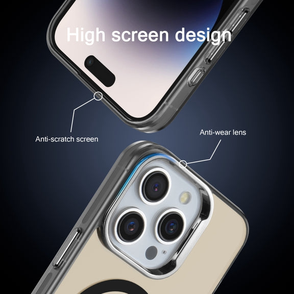 For iPhone 11 Electroplated IMD Magsafe PC Hybrid TPU Phone Case(Black)