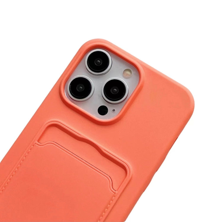 For iPhone 16 Plus Card Slot Liquid Silicone Phone Case with Lanyard(White)