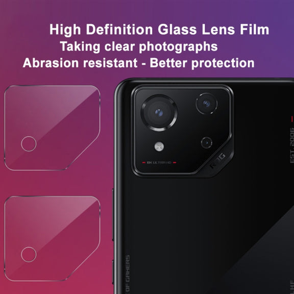 For ASUS ROG Phone 8 / 8 Pro 2pcs/Set imak HD Glass Rear Camera Lens Film