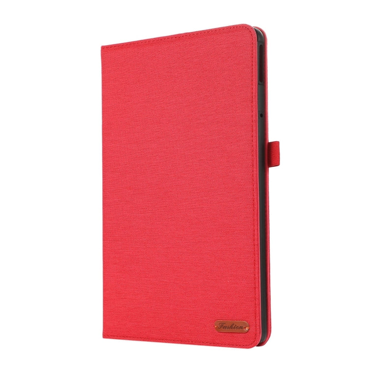 For Lenovo Tab M11 / Xiaoxin Pad 11 2024 Fabric Texture Horizontal Flip Leather Tablet Case(Red)
