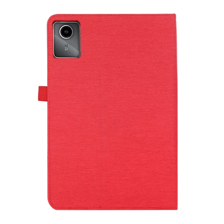 For Lenovo Tab M11 / Xiaoxin Pad 11 2024 Fabric Texture Horizontal Flip Leather Tablet Case(Red)