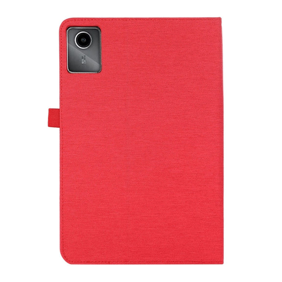 For Lenovo Tab M11 / Xiaoxin Pad 11 2024 Fabric Texture Horizontal Flip Leather Tablet Case(Red)