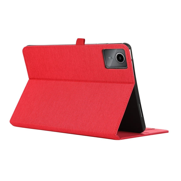 For Lenovo Tab M11 / Xiaoxin Pad 11 2024 Fabric Texture Horizontal Flip Leather Tablet Case(Red)
