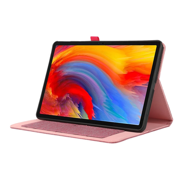 For Lenovo Tab M11 / Xiaoxin Pad 11 2024 Fabric Leather Tablet Case(Pink)