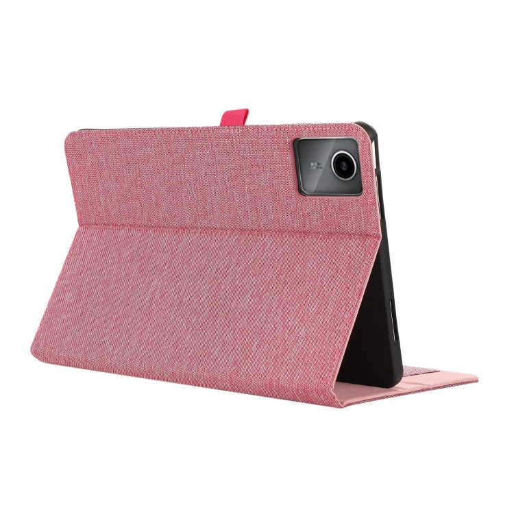 For Lenovo Tab M11 / Xiaoxin Pad 11 2024 Fabric Leather Tablet Case(Pink)