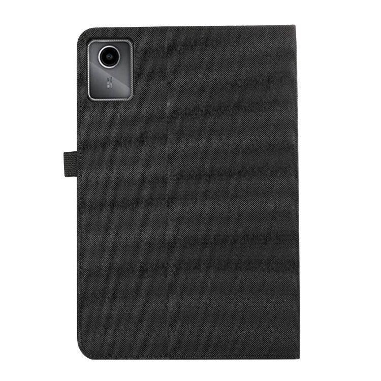 For Lenovo Tab M11 / Xiaoxin Pad 11 2024 Fabric Texture Horizontal Flip Leather Tablet Case(Black)
