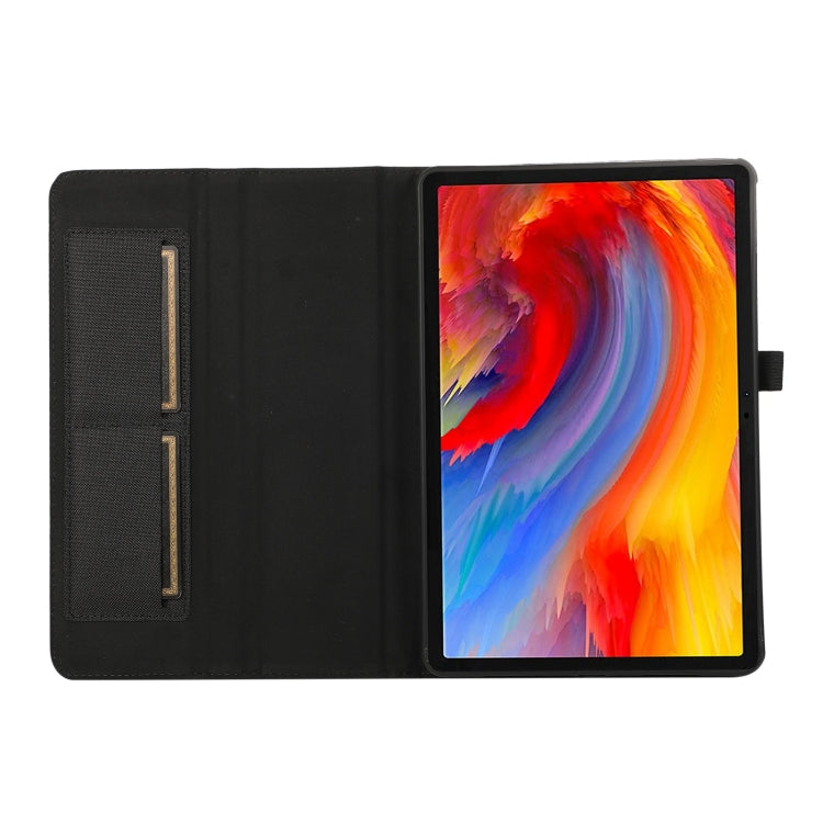 For Lenovo Tab M11 / Xiaoxin Pad 11 2024 Fabric Texture Horizontal Flip Leather Tablet Case(Black)