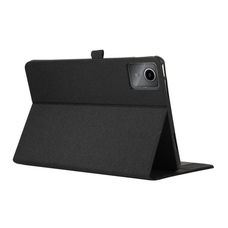 For Lenovo Tab M11 / Xiaoxin Pad 11 2024 Fabric Texture Horizontal Flip Leather Tablet Case(Black)