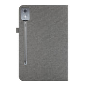 For Lenovo Tab P12 12.7 2025 Fabric Leather Tablet Case(Grey)