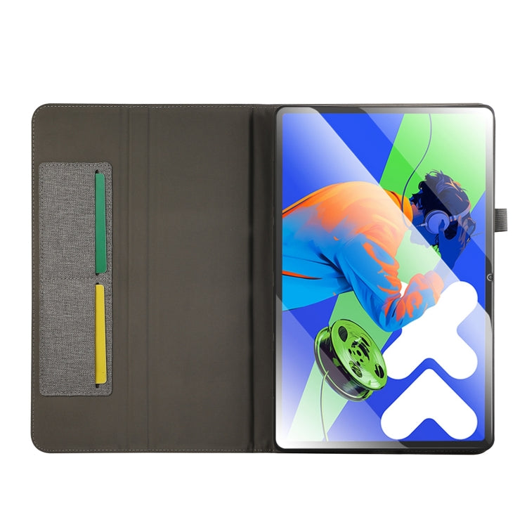 For Lenovo Tab P12 12.7 2025 Fabric Leather Tablet Case(Grey)