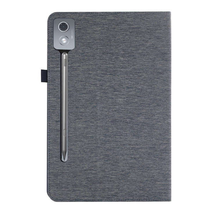 For Lenovo Tab P12 12.7 2025 Fabric Leather Tablet Case(Blue)