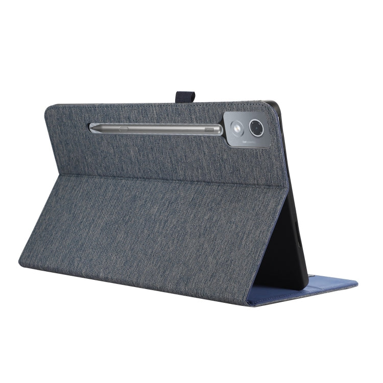 For Lenovo Tab P12 12.7 2025 Fabric Leather Tablet Case(Blue)