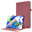For Lenovo Tab P12 12.7 2025 Fabric Leather Tablet Case(Pink) - Lenovo by PMC TechLife | Online Shopping South Africa | PMC TechLife | Buy Now Pay Later Mobicred