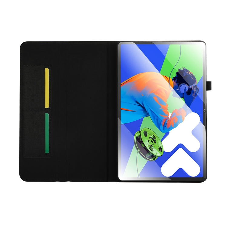 For Lenovo Tab P12 12.7 2025 Fabric Leather Tablet Case(Black)