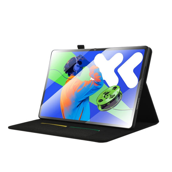 For Lenovo Tab P12 12.7 2025 Fabric Leather Tablet Case(Black)