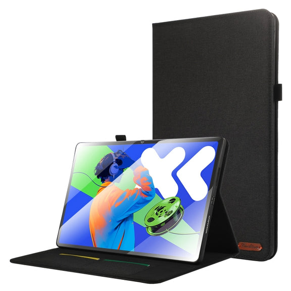 For Lenovo Tab P12 12.7 2025 Fabric Leather Tablet Case(Black)