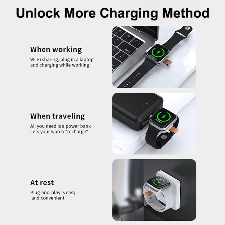 For Apple Watch Series X52 Portable Wireless Charger(White)