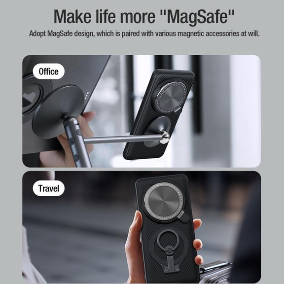 For Xiaomi 15 Ultra NILLKIN Black Mirror Prop CD Texture Mirror Precise Hole MagSafe Magnetic Phone Case(Black)