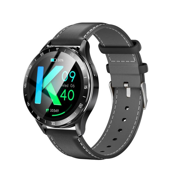 X10 Headphones Smart Watch 1.39 inch Water-resistant Bracelet, Support Bluetooth Call / NFC / Heart Rate(Black + Leather)