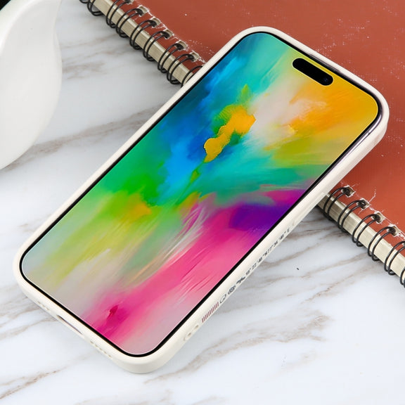 For iPhone 16 Pro Astronaut Pattern Silicone Straight Edge Phone Case(Flying Astronaut-White)
