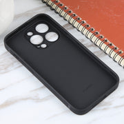 For iPhone 16 Plus Astronaut Pattern Silicone Straight Edge Phone Case(Planet Landing-Black)
