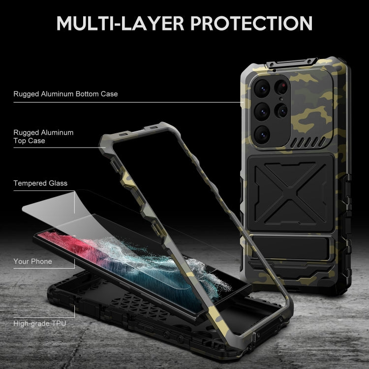 For Samsung Galaxy S24 Ultra 5G R-JUST Life Water-resistant Dustproof Shockproof Phone Case(Camouflage)