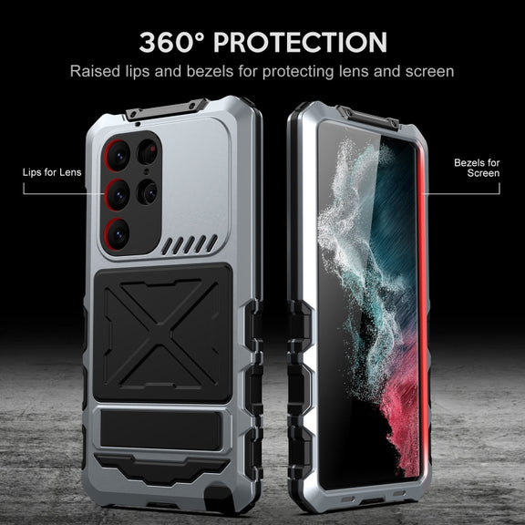 For Samsung Galaxy S24 Ultra 5G R-JUST Life Water-resistant Dustproof Shockproof Phone Case(Silver)