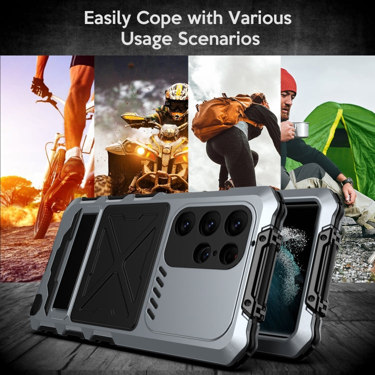 For Samsung Galaxy S24 Ultra 5G R-JUST Life Water-resistant Dustproof Shockproof Phone Case(Silver)