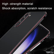 For Samsung Galaxy S23 FE 5G Aurora Series Lens Protector + Metal Frame Phone Case(Black Silver)
