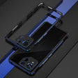 For ASUS ROG Phone 8 Lens Protector + Metal Frame Phone Case(Black Blue) - ASUS Cases by PMC TechLife | Online Shopping South Africa | PMC TechLife | Buy Now Pay Later Mobicred