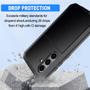 For Samsung Galaxy S24+ 5G Shockproof Life Water-resistant Silicone + Zinc Alloy Phone Case(Black)