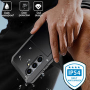 For Samsung Galaxy S24+ 5G Shockproof Life Water-resistant Silicone + Zinc Alloy Phone Case(Black)