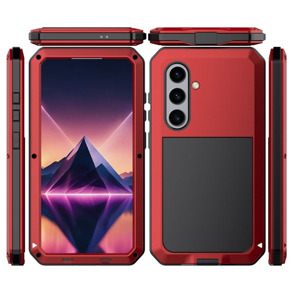 For Samsung Galaxy S24+ 5G Shockproof Life Water-resistant Silicone + Zinc Alloy Phone Case(Red)