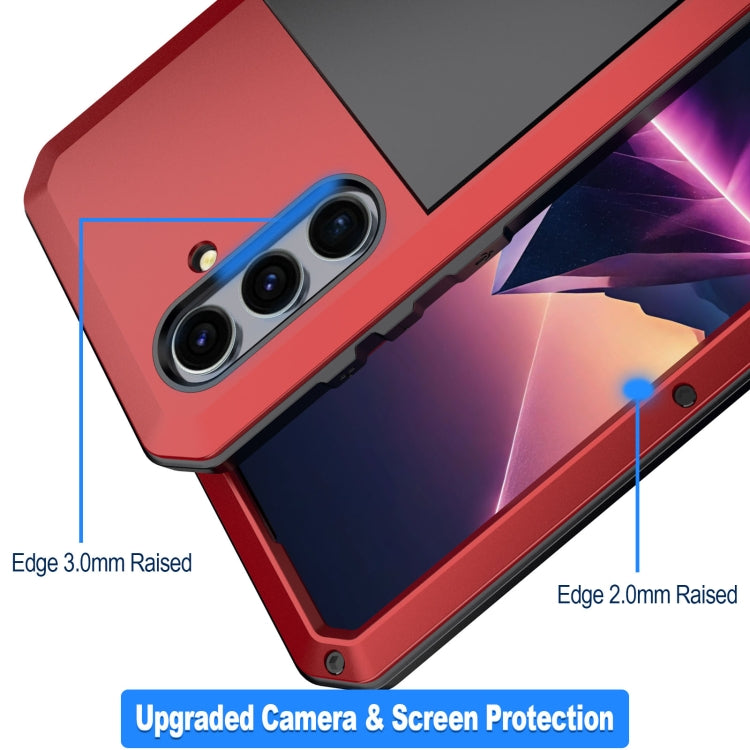 For Samsung Galaxy S24+ 5G Shockproof Life Water-resistant Silicone + Zinc Alloy Phone Case(Red)