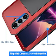 For Samsung Galaxy S24+ 5G Shockproof Life Water-resistant Silicone + Zinc Alloy Phone Case(Red)