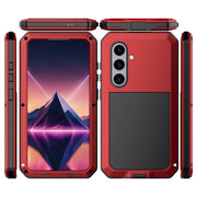 For Samsung Galaxy S24 5G Shockproof Life Water-resistant Silicone + Zinc Alloy Phone Case(Red)