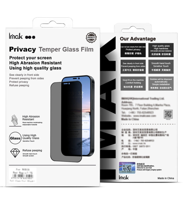 For Google Pixel 7 Pro imak 3D Curved HD Full Screen Anti-spy Tempered Glass Protective Film